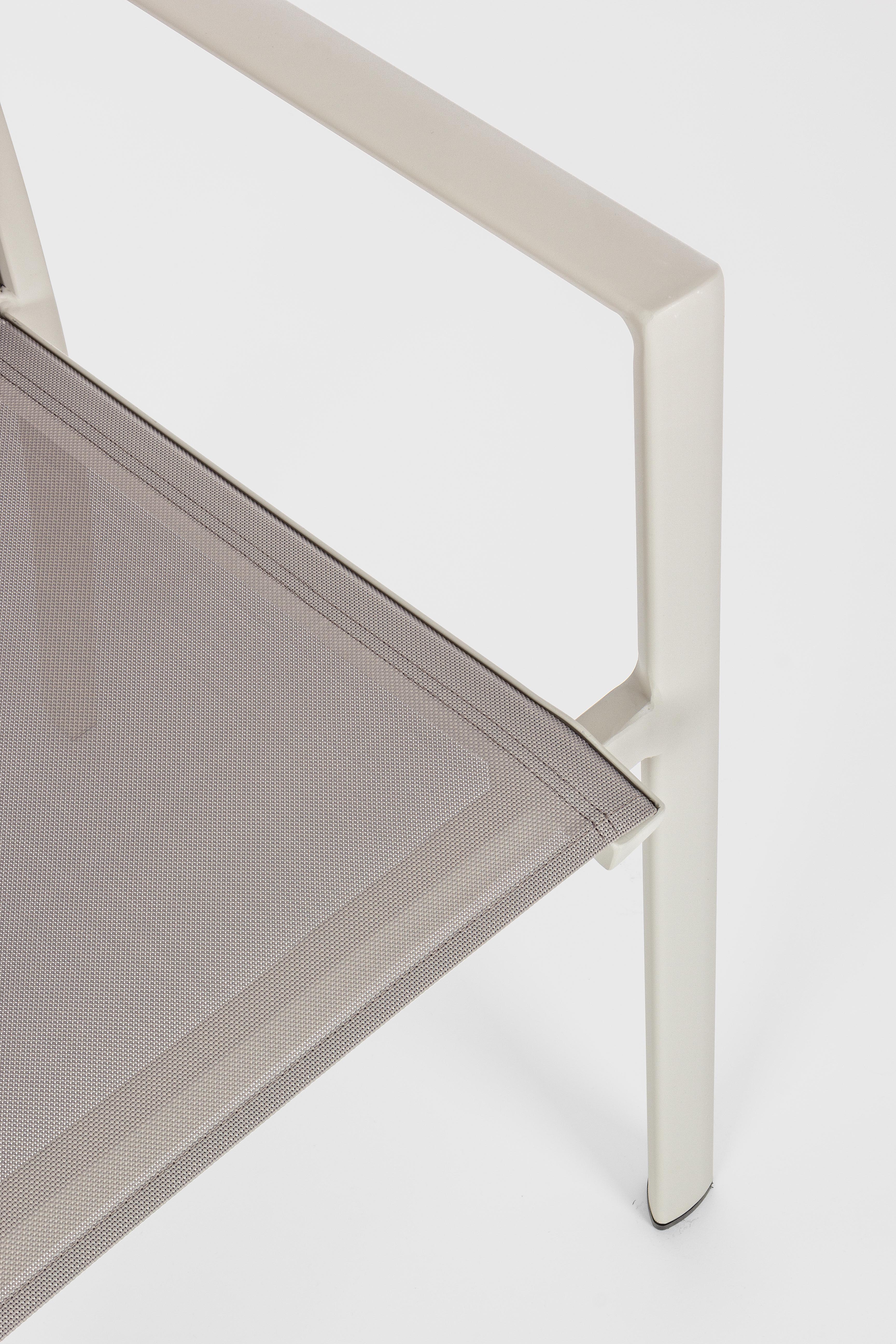 Silla Konnor Rastin Bizzotto - Estructura De Aluminio, Asiento De Textileno, Apilable Y Con Bolsillo Lateral